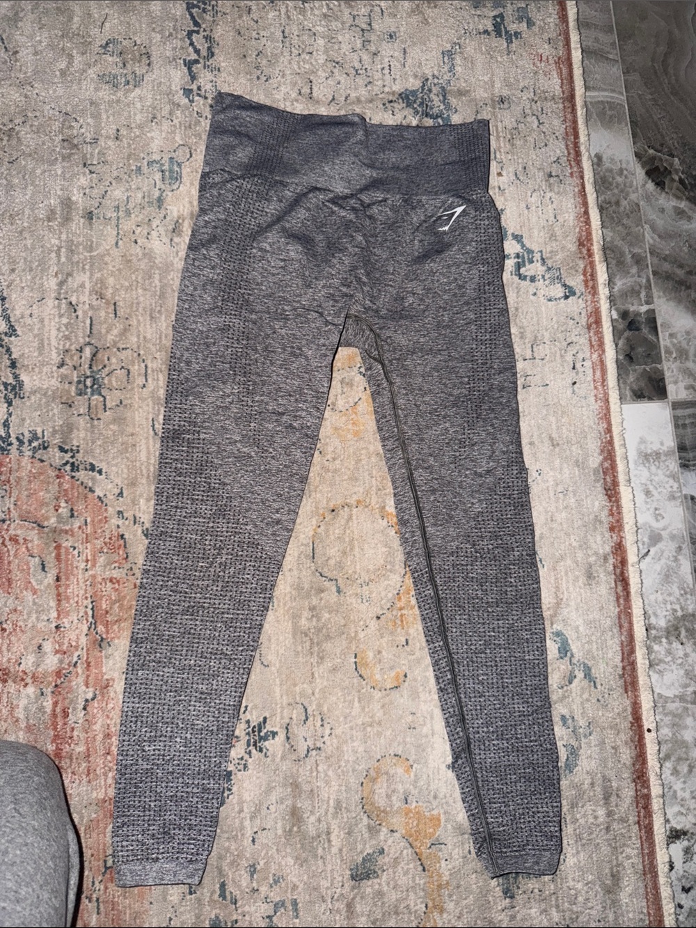 Gymshark Girls' Charcoal Heather Seamless Leggings